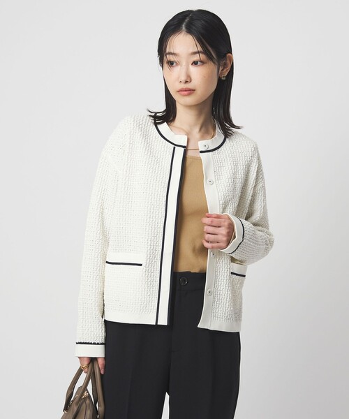 green label relaxing（グリーンレーベルリラクシング）の「ブライトリブ スクエアネック ロングスリーブ カットソー（Tシャツ/カットソー・レディース・オフホワイト/その他1/ライム/ブラック/ベージュ・FREE）」の9枚目の写真