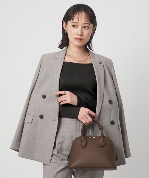 green label relaxing（グリーンレーベルリラクシング）の「ブライトリブ スクエアネック ロングスリーブ カットソー（Tシャツ/カットソー・レディース・オフホワイト/その他1/ライム/ブラック/ベージュ・FREE）」の22枚目の写真