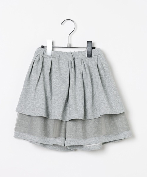 BAYFLOW（ベイフロー）の「[スウェット＆チュール]ティアードスカパン(KIDS)（スカート・キッズ・グレー/ブラック・110cm/120cm/130cm/140cm/150cm）」の7枚目の写真