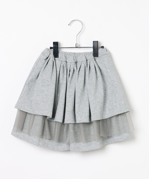 BAYFLOW（ベイフロー）の「[スウェット＆チュール]ティアードスカパン(KIDS)（スカート・キッズ・グレー/ブラック・110cm/120cm/130cm/140cm/150cm）」の8枚目の写真