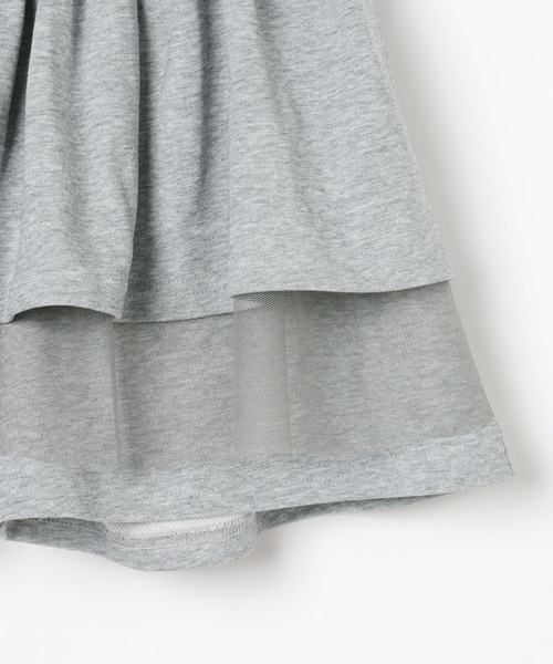 BAYFLOW（ベイフロー）の「[スウェット＆チュール]ティアードスカパン(KIDS)（スカート・キッズ・グレー/ブラック・110cm/120cm/130cm/140cm/150cm）」の10枚目の写真