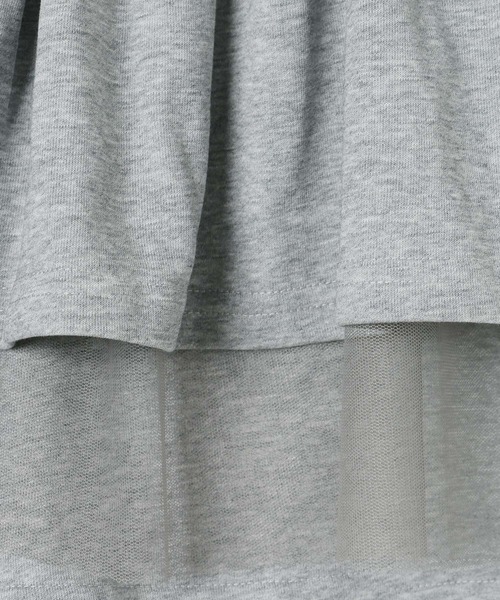 BAYFLOW（ベイフロー）の「[スウェット＆チュール]ティアードスカパン(KIDS)（スカート・キッズ・グレー/ブラック・110cm/120cm/130cm/140cm/150cm）」の13枚目の写真