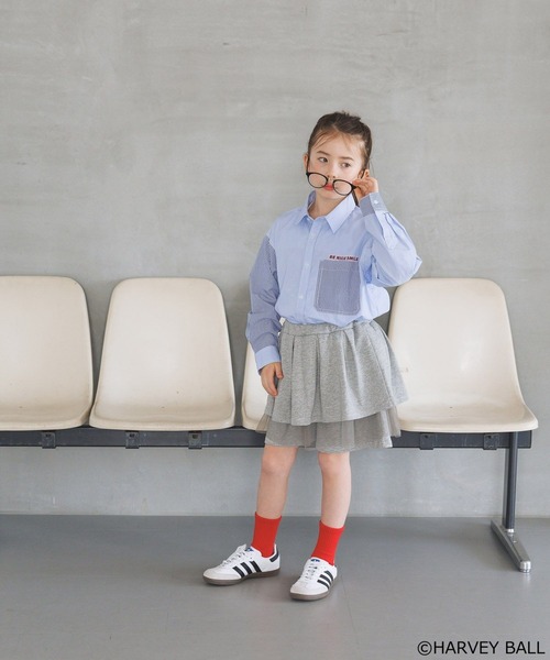 BAYFLOW（ベイフロー）の「[スウェット＆チュール]ティアードスカパン(KIDS)（スカート・キッズ・グレー/ブラック・110cm/120cm/130cm/140cm/150cm）」の15枚目の写真