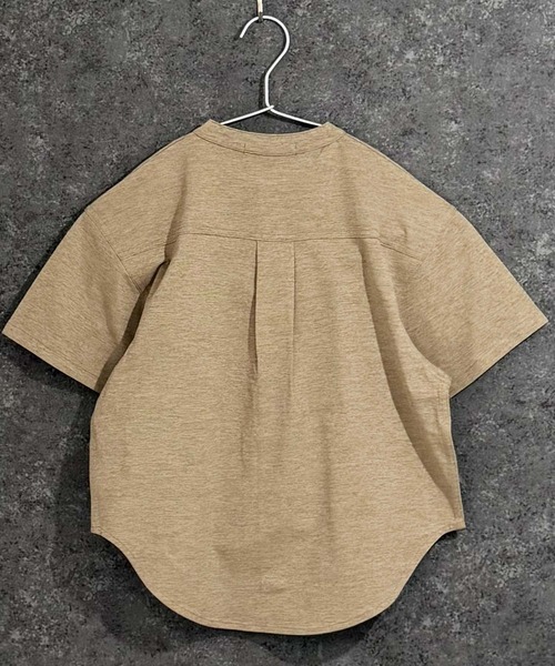 SHISKY（シスキー）の「マルチファンクション オーバーサイズ 半袖シャツ（シャツ/ブラウス・キッズ・チャコール/ベージュ/オフホワイト/ブラック/カーキ・110/120/130/140/150/160）」の12枚目の写真