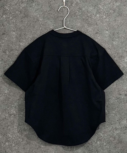 SHISKY（シスキー）の「マルチファンクション オーバーサイズ 半袖シャツ（シャツ/ブラウス・キッズ・チャコール/ベージュ/オフホワイト/ブラック/カーキ・110/120/130/140/150/160）」の18枚目の写真