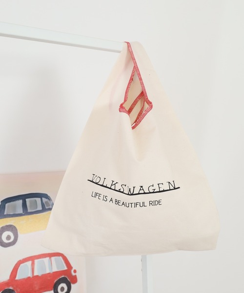 Volkswagen(フォルクスワーゲン)の「VOLKS WAGEN パッカプルマルシェバッグ(トートバッグ・メンズ・ブルー/レッド・FREE)」の2枚目の写真