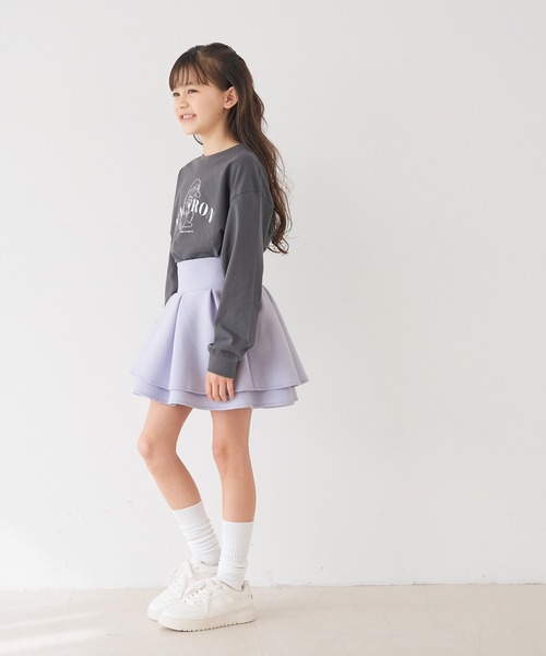 coca（coca）（コカ）の「キッズ ソフトスウェットフリルスカート（スカート・キッズ・ブラック/パープル・120/130/140/150）」の5枚目の写真