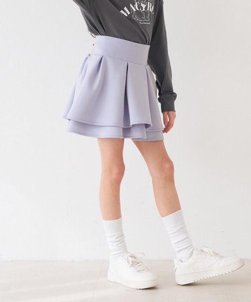 coca（coca）（コカ）の「キッズ ソフトスウェットフリルスカート（スカート・キッズ・ブラック/パープル・120/130/140/150）」の6枚目の写真