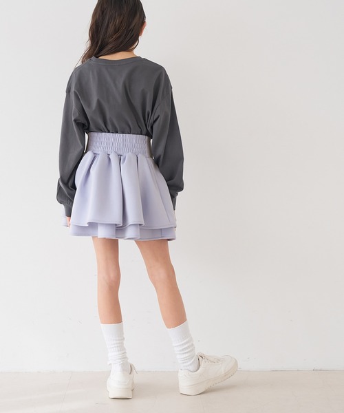 coca（coca）（コカ）の「キッズ ソフトスウェットフリルスカート（スカート・キッズ・ブラック/パープル・120/130/140/150）」の7枚目の写真