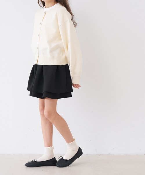 coca（coca）（コカ）の「キッズ ソフトスウェットフリルスカート（スカート・キッズ・ブラック/パープル・120/130/140/150）」の12枚目の写真