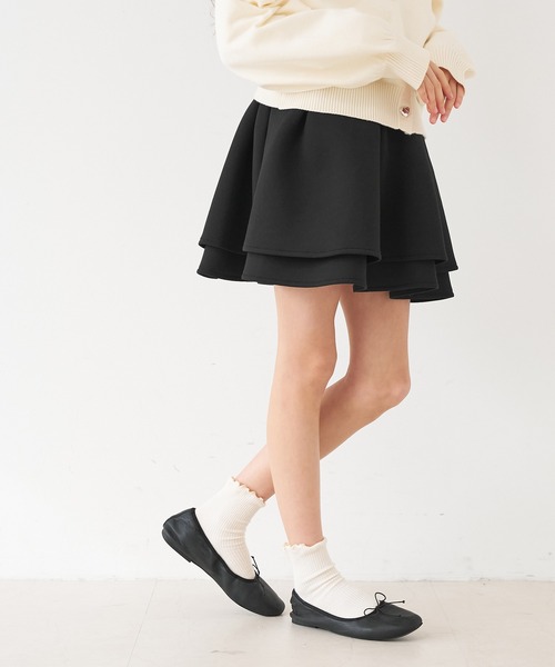 coca（coca）（コカ）の「キッズ ソフトスウェットフリルスカート（スカート・キッズ・ブラック/パープル・120/130/140/150）」の13枚目の写真