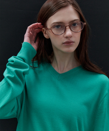 V NECK BASIC KNIT - MINT GREEN