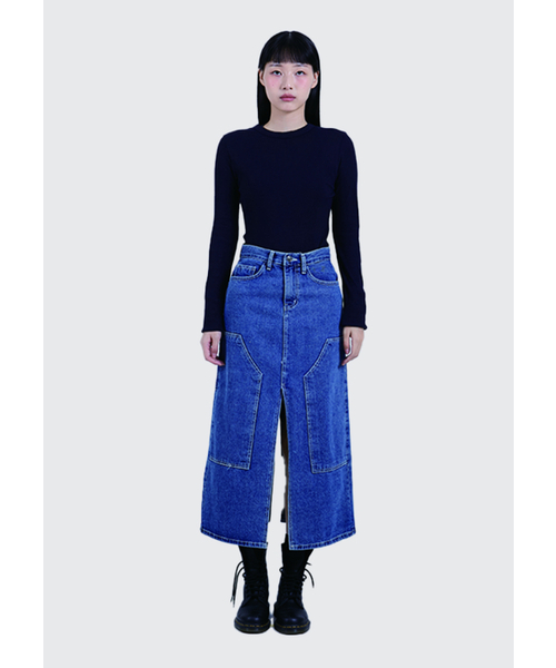 COTTONREBIRTHCLUB(コットンリバースクラブ)の「デニムロングスカート(ディープブルー)(スカート・レディース・その他・SMALL/MEDIUM)」の1枚目の写真