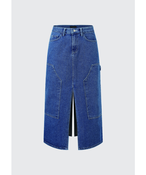 COTTONREBIRTHCLUB(コットンリバースクラブ)の「デニムロングスカート(ディープブルー)(スカート・レディース・その他・SMALL/MEDIUM)」の3枚目の写真
