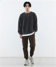 SEVENSELAH（セブンセラー）の「デニムミニマルスタンダードカーゴジョガーパンツブラウン（スウェットパンツ）」