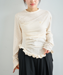 U by SPICK&SPAN | 【OURSAALTY / アワソルティ】 Pleasant Frill T-shirts(Tシャツ/カットソー)