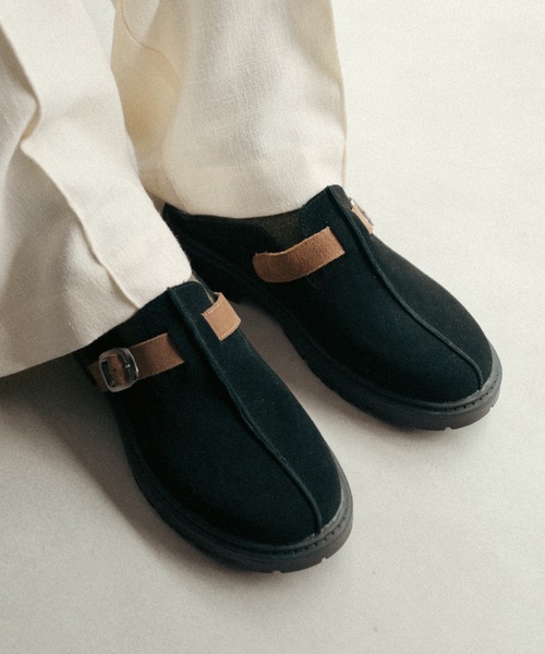 cii（シー）の「SPLIT LEATHER MULE SABOT / スプリットレザーミュールサボ（サンダル・メンズ・ブラック/ベージュ・SMALL/X-SMALL/LARGE/MEDIUM）」の7枚目の写真