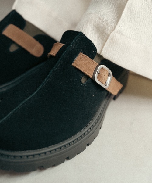 cii（シー）の「SPLIT LEATHER MULE SABOT / スプリットレザーミュールサボ（サンダル・メンズ・ブラック/ベージュ・SMALL/X-SMALL/LARGE/MEDIUM）」の8枚目の写真