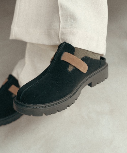 cii（シー）の「SPLIT LEATHER MULE SABOT / スプリットレザーミュールサボ（サンダル・メンズ・ブラック/ベージュ・SMALL/X-SMALL/LARGE/MEDIUM）」の9枚目の写真