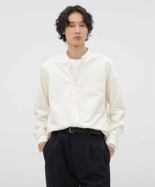 MARGARET HOWELL(マーガレットハウエル)の「COTTON WOOL POPLIN SHIRT(シャツ/ブラウス・メンズ・ホワイト系その他2・LARGE/MEDIUM/SMALL/X-LARGE)」の1枚目の写真