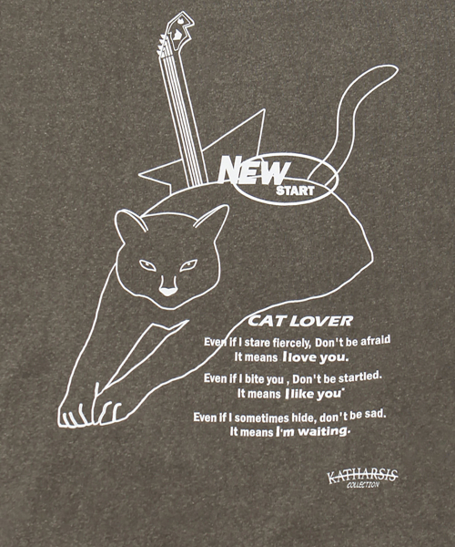 KATHARSIS(カタルシス)の「キャットラバーVネックTシャツカーキONE SIZE(Tシャツ/カットソー・レディース・その他・ONE SIZE)」の6枚目の写真