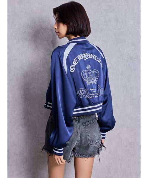 GYDA（ジェイダ）の「BACK GYDA logo Shortブルゾン（ブルゾン・レディース・オフホワイト/ピンク/ネイビー・FREE）」の6枚目の写真