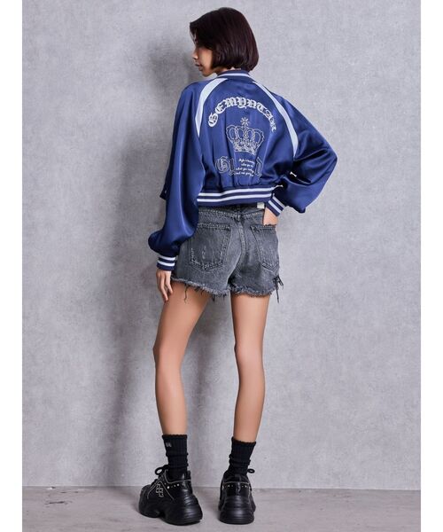 GYDA（ジェイダ）の「BACK GYDA logo Shortブルゾン（ブルゾン・レディース・オフホワイト/ピンク/ネイビー・FREE）」の8枚目の写真