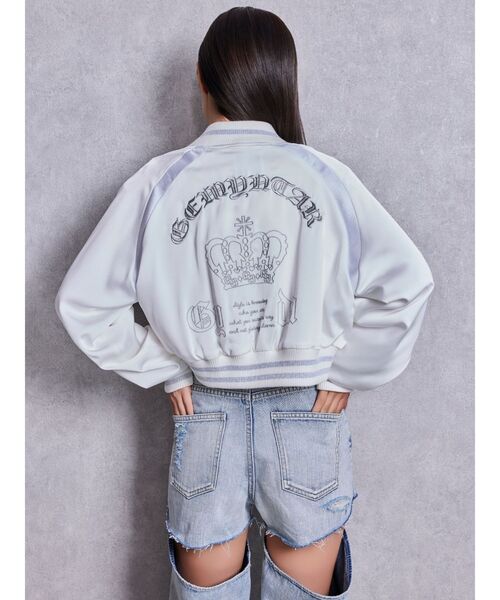 GYDA（ジェイダ）の「BACK GYDA logo Shortブルゾン（ブルゾン・レディース・オフホワイト/ピンク/ネイビー・FREE）」の10枚目の写真