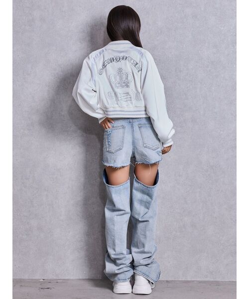 GYDA（ジェイダ）の「BACK GYDA logo Shortブルゾン（ブルゾン・レディース・オフホワイト/ピンク/ネイビー・FREE）」の12枚目の写真