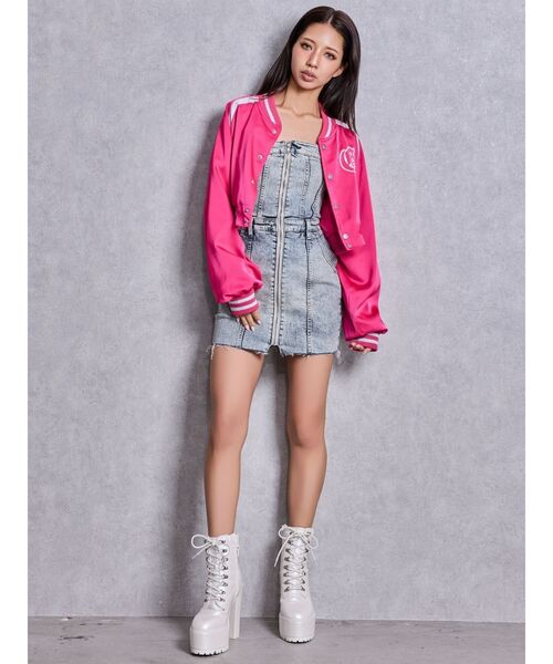 GYDA（ジェイダ）の「BACK GYDA logo Shortブルゾン（ブルゾン・レディース・オフホワイト/ピンク/ネイビー・FREE）」の16枚目の写真