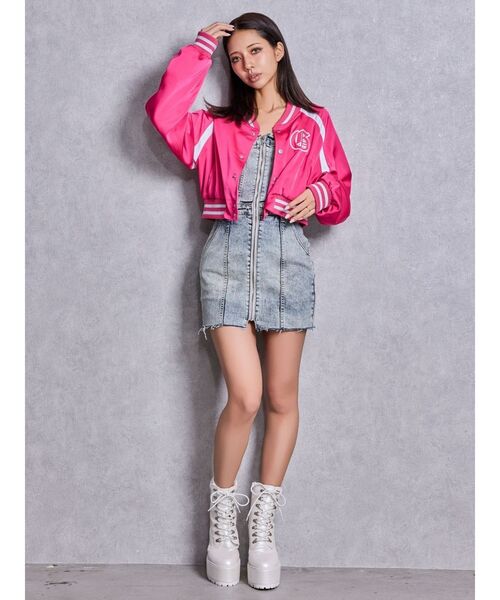 GYDA（ジェイダ）の「BACK GYDA logo Shortブルゾン（ブルゾン・レディース・オフホワイト/ピンク/ネイビー・FREE）」の17枚目の写真