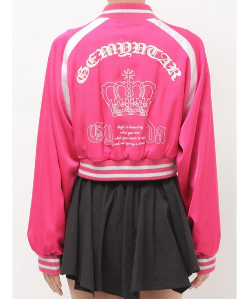 GYDA(ジェイダ)の「BACK GYDA logo Shortブルゾン(ブルゾン・レディース・オフホワイト/ネイビー/ピンク・FREE)」の17枚目の写真