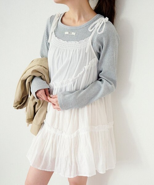 本日即発送可！！Kastane インド綿ティアードチュニック 1.1(木)0:00発売/WEB限定】インド綿ティアードチュニック（チュニック