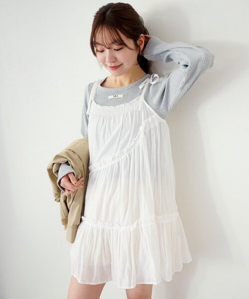 WEB限定】インド綿ティアードチュニック（チュニック）｜Kastane