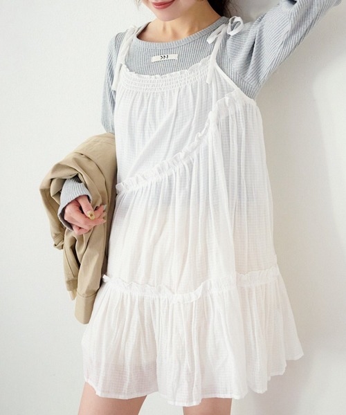 WEB限定】インド綿ティアードチュニック（チュニック）｜Kastane