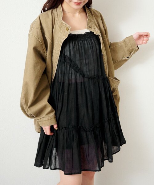 WEB限定】インド綿ティアードチュニック（チュニック）｜Kastane