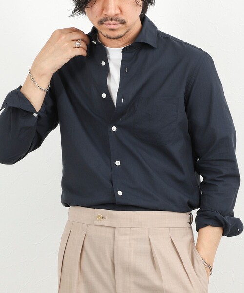 NOLLEY’S(ノーリーズ)の「《ビジカジ対応》カッタウェイシャツ 26SS(シャツ/ブラウス・メンズ・オリーブ/ベージュ/オレンジ/ダークネイビー・S/M/L/XL)」の3枚目の写真