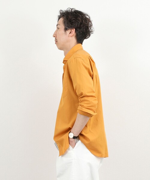 NOLLEY’S(ノーリーズ)の「《ビジカジ対応》カッタウェイシャツ 26SS(シャツ/ブラウス・メンズ・オリーブ/ベージュ/オレンジ/ダークネイビー・S/M/L/XL)」の10枚目の写真