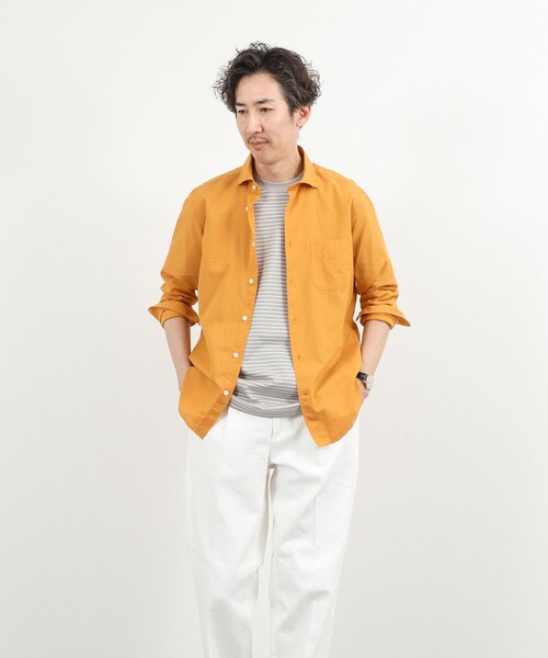 NOLLEY’S(ノーリーズ)の「《ビジカジ対応》カッタウェイシャツ 26SS(シャツ/ブラウス・メンズ・オリーブ/ベージュ/オレンジ/ダークネイビー・S/M/L/XL)」の12枚目の写真