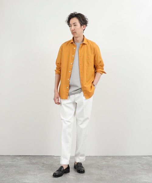 NOLLEY’S(ノーリーズ)の「《ビジカジ対応》カッタウェイシャツ 26SS(シャツ/ブラウス・メンズ・オリーブ/ベージュ/オレンジ/ダークネイビー・S/M/L/XL)」の15枚目の写真