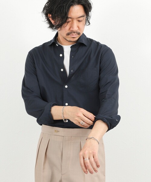 NOLLEY’S(ノーリーズ)の「《ビジカジ対応》カッタウェイシャツ 26SS(シャツ/ブラウス・メンズ・オリーブ/ベージュ/オレンジ/ダークネイビー・S/M/L/XL)」の17枚目の写真