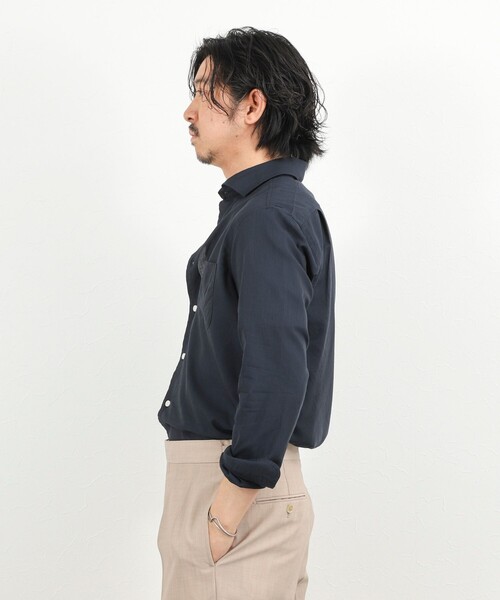 NOLLEY’S(ノーリーズ)の「《ビジカジ対応》カッタウェイシャツ 26SS(シャツ/ブラウス・メンズ・オリーブ/ベージュ/オレンジ/ダークネイビー・S/M/L/XL)」の20枚目の写真