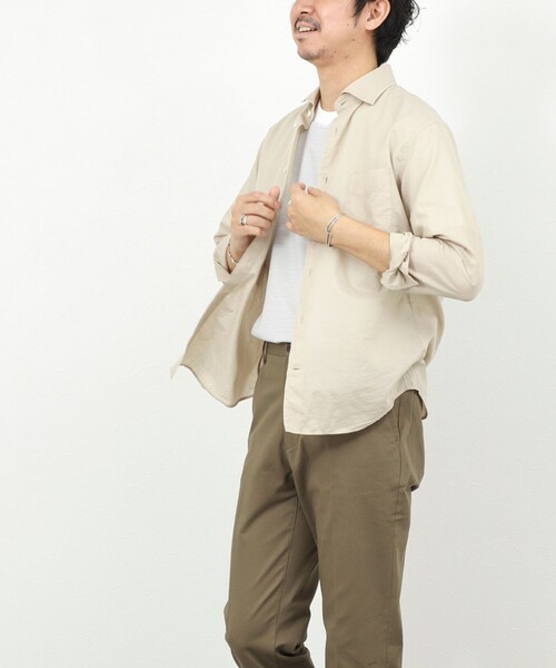 NOLLEY’S（ノーリーズ）の「《ビジカジ対応》ポプリン カッタウェイシャツ 26SS（シャツ/ブラウス・メンズ・オリーブ/ベージュ・S/M/L/XL）」の21枚目の写真
