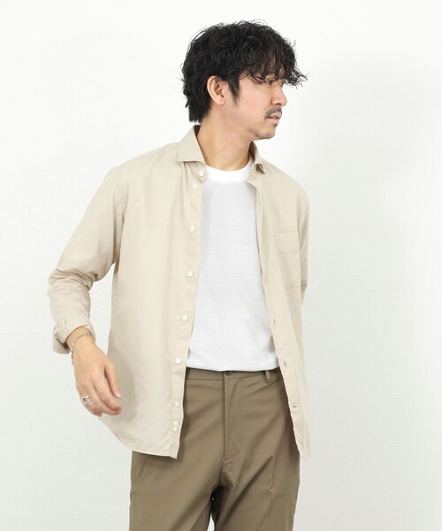 NOLLEY’S（ノーリーズ）の「《ビジカジ対応》ポプリン カッタウェイシャツ 26SS（シャツ/ブラウス・メンズ・オリーブ/ベージュ・S/M/L/XL）」の22枚目の写真