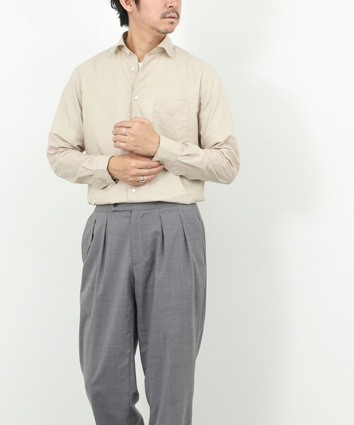 NOLLEY’S（ノーリーズ）の「《ビジカジ対応》ポプリン カッタウェイシャツ 26SS（シャツ/ブラウス・メンズ・オリーブ/ベージュ・S/M/L/XL）」の19枚目の写真