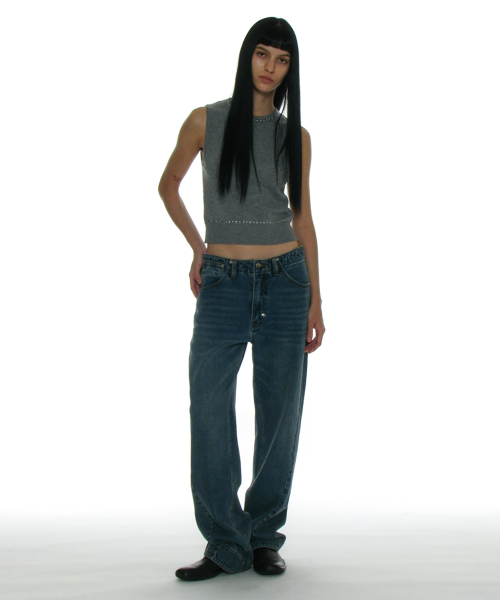PARTIMENTO WOMEN(パルティメントウィメン)の「スタディードニットスリーブレストップ_メランジ(ニット/セーター・レディース・その他・SMALL/MEDIUM)」の9枚目の写真