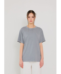 BUTTON UP（ボタンアップ）の「デイリー ロゴ刺繍 ウォッシング 半袖Tシャツ (GRAY)（Tシャツ/カットソー）」