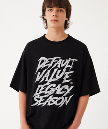 NTBC（エヌティービーシー）の「トレンディワイルドCRACKレタリング半袖Tシャツ（ブラック）（Tシャツ/カットソー）」