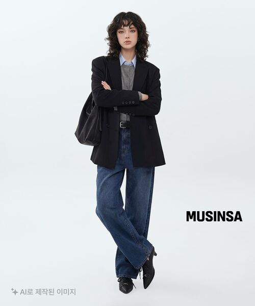 MUSINSA STANDARD WOMAN（ムシンサスタンダードウーマン）の「ウィメンズオーバーサイズウォッシュドポプリンシャツ[スカイブルー]（シャツ/ブラウス・レディース・その他・SMALL/MEDIUM/LARGE/X-SMALL）」の9枚目の写真