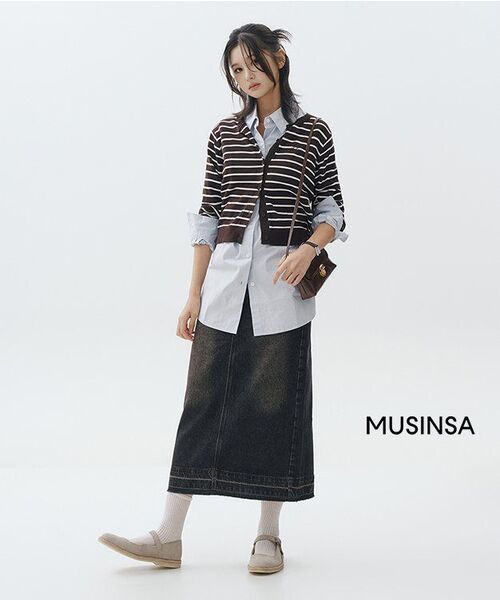 MUSINSA STANDARD WOMAN（ムシンサスタンダードウーマン）の「ウィメンズオーバーサイズウォッシュドポプリンシャツ[スカイブルー]（シャツ/ブラウス・レディース・その他・SMALL/MEDIUM/LARGE/X-SMALL）」の16枚目の写真